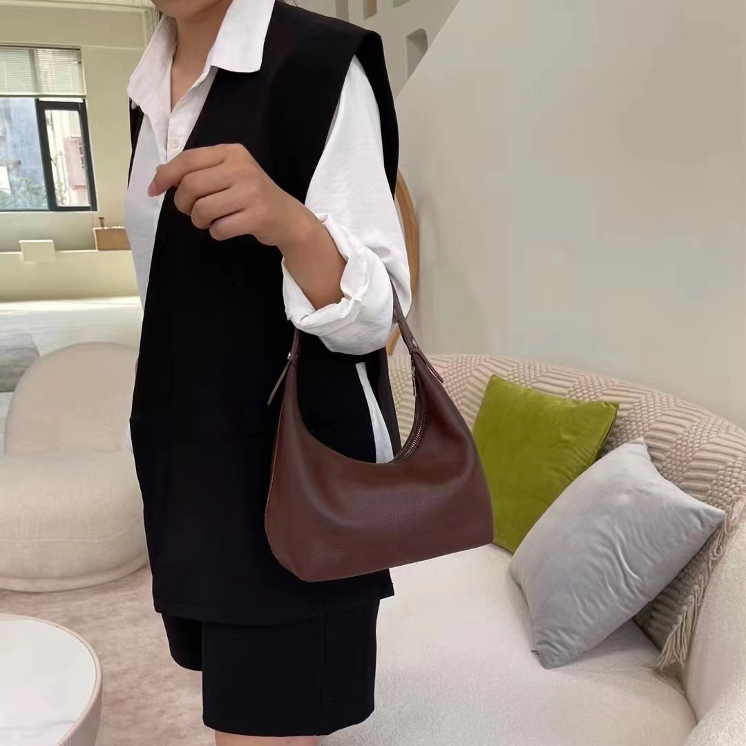 Amira Bag in Cocoa, worn